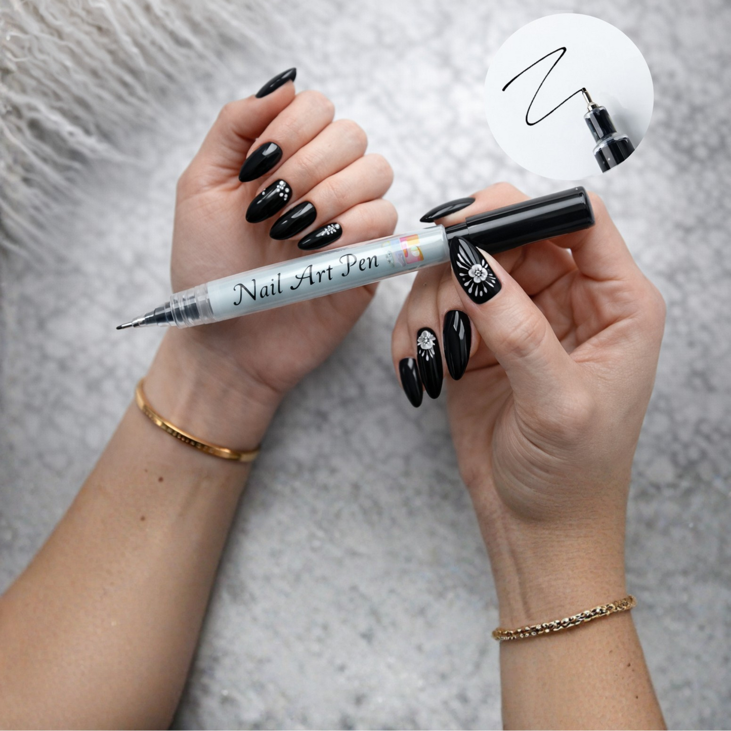 12 Marcadores graffitis para Uñas