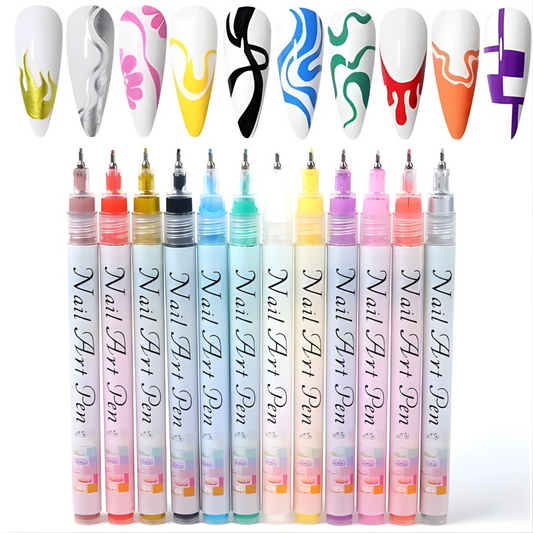 12 Marcadores graffitis para Uñas